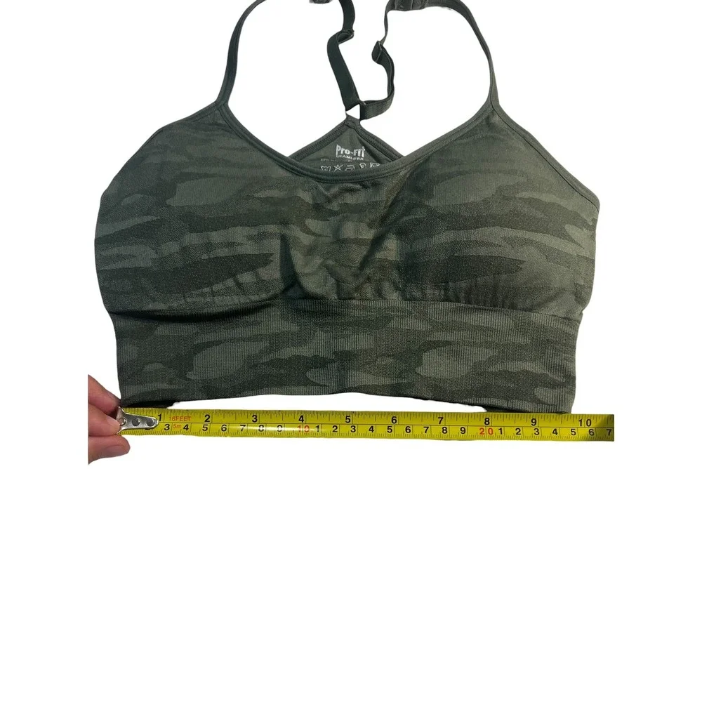 Pro-Fit Green Camo Sports Bralette Women's Size‎ Small Sports Athleisure